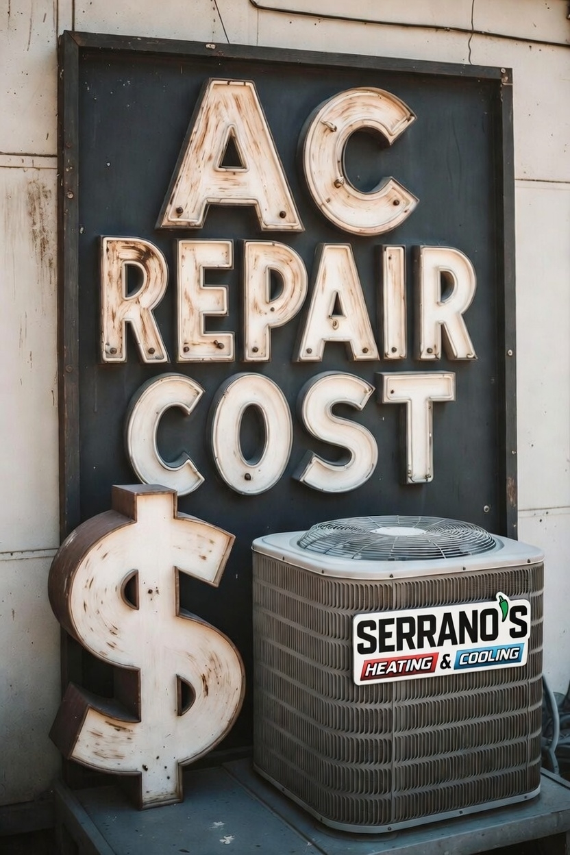 Air conditioning equipment during a Tucson HVAC service call