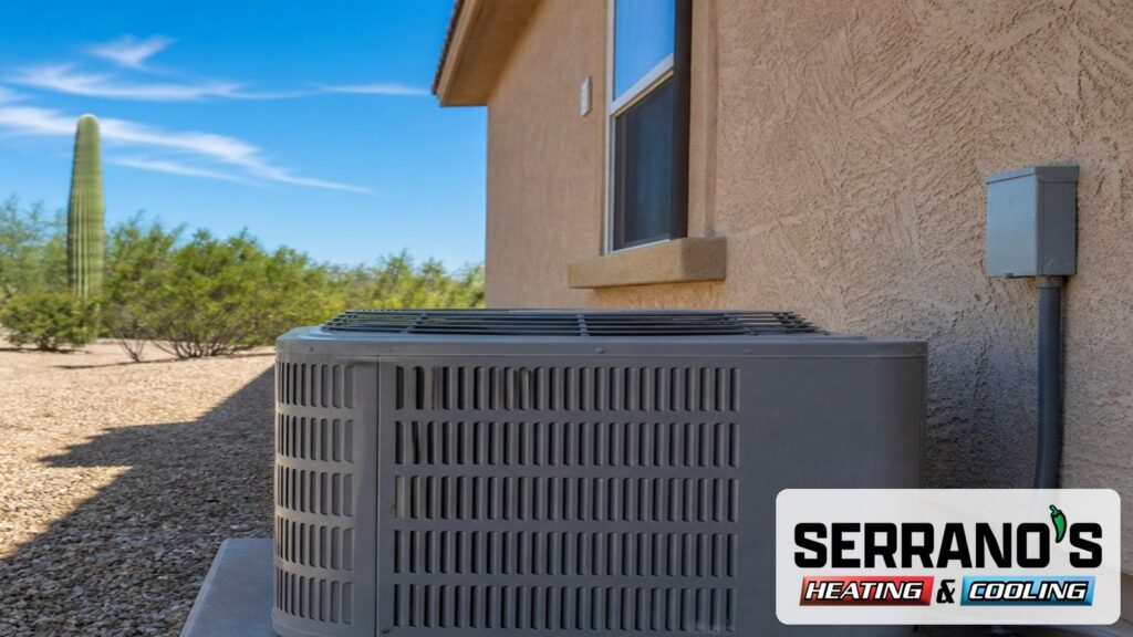 Serrano's Heating & Cooling Tucson AC unit ready for next summer